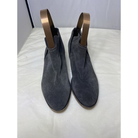 Dolce Vita TRIST Anthracite Gray Suede Slip-on Low heel Booties 7.5 - Picture 4 of 8